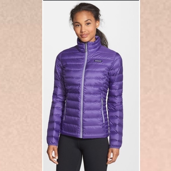 PATAGONIA l Purple Puffer Goose Down Ski Winter Jacket with Bag XS - Picture 1 of 16